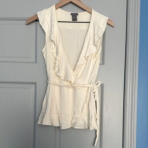 Ann Taylor Cream Petite Top